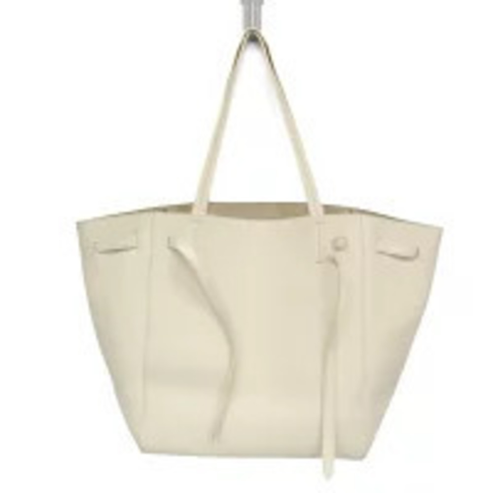 Celine Cabas Phantom Leather Tote Bag Cream